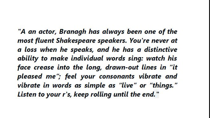 isabelafrod's tweet photo. This is undeniable regardless of the play he is representing. That's why, for his commitment to live theater, his support of young actors... I love Ken Branagh.🙌 https://t.co/FOhfZP8HmZ