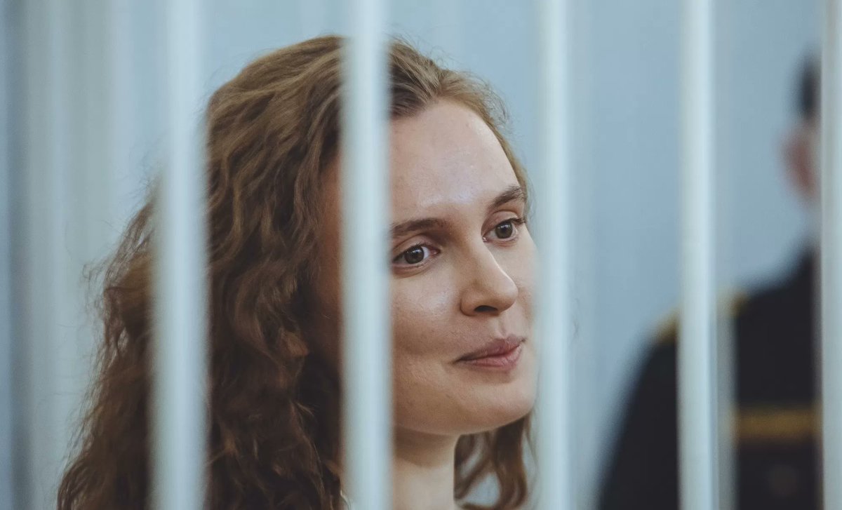 Four years ago, brave journalist Katsiaryna Andreeva was arrested for covering protests after the #Belarus regime's thugs killed Raman Bandarenka. Instead of freedom after 2 years, her sentence was extended by 8 years more. Katsiaryna &amp; all political prisoners must be freed now.