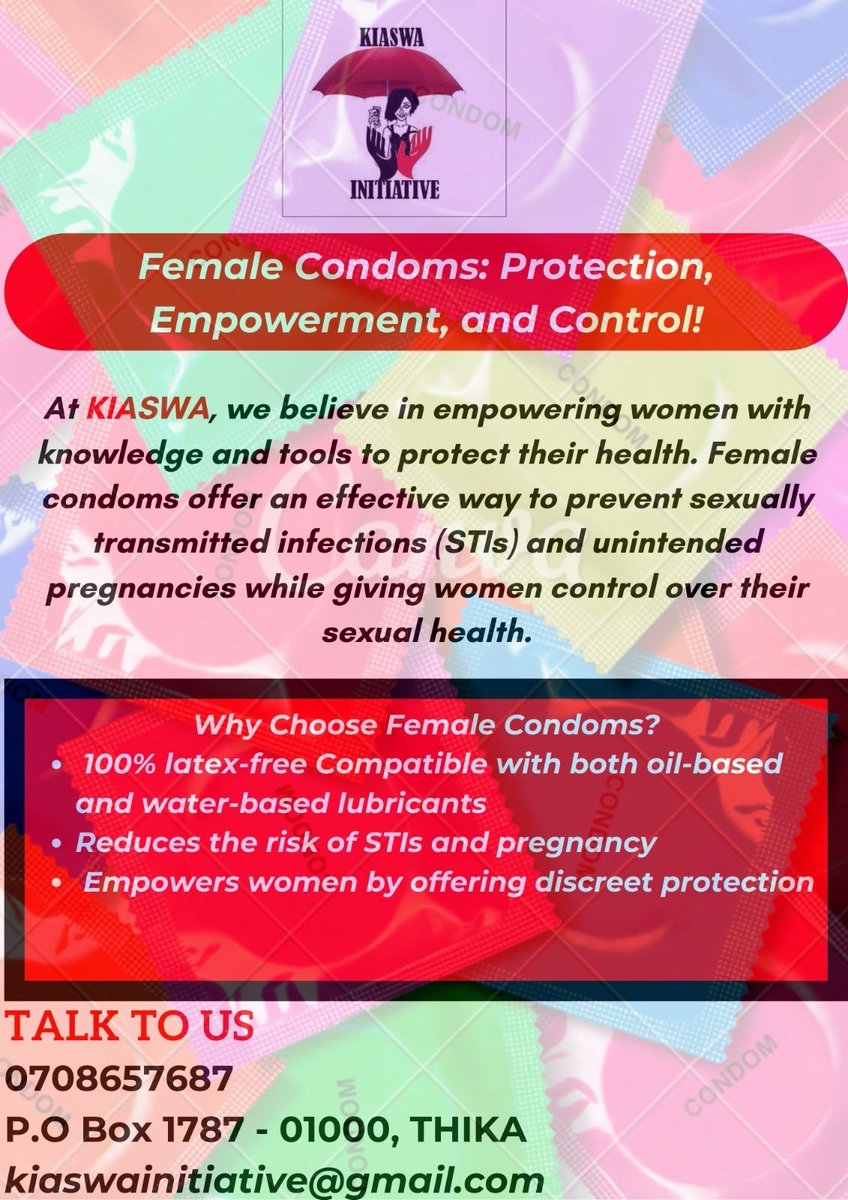 Do you know that female condom works equally well just like a male condom?
#kiaswacares