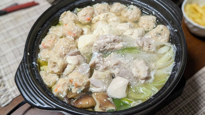 鶏鍋作った(^^;) 