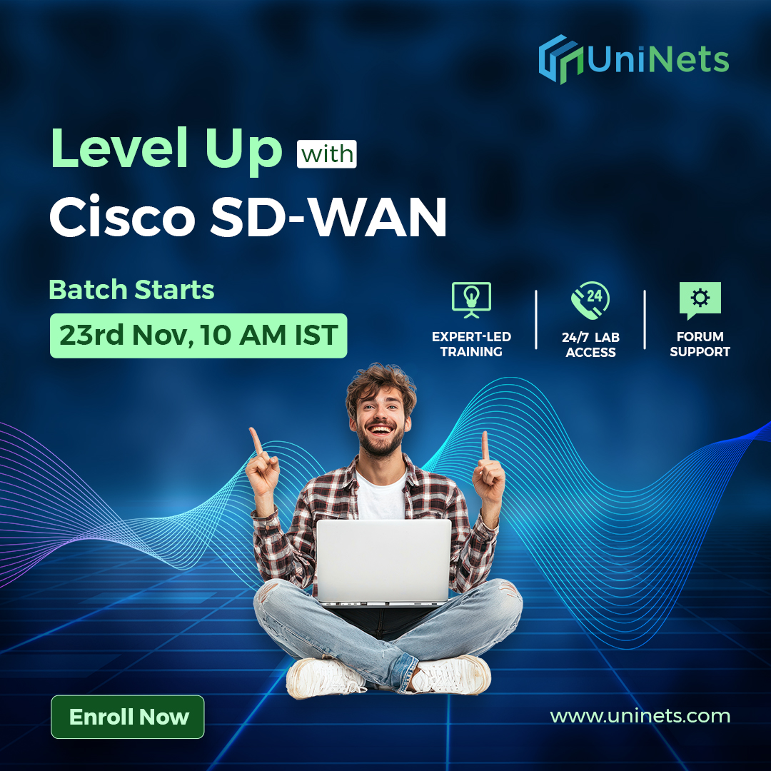 uninets53's tweet image. Boost Your Career with Cisco SD-WAN Training!
Join now and elevate your networking expertise!
shorturl.at/0Lmqo
Download course content: shorturl.at/862IL
#CiscoSDWAN #NetworkingTraining #CareerGrowth #ITSkills #UniNets