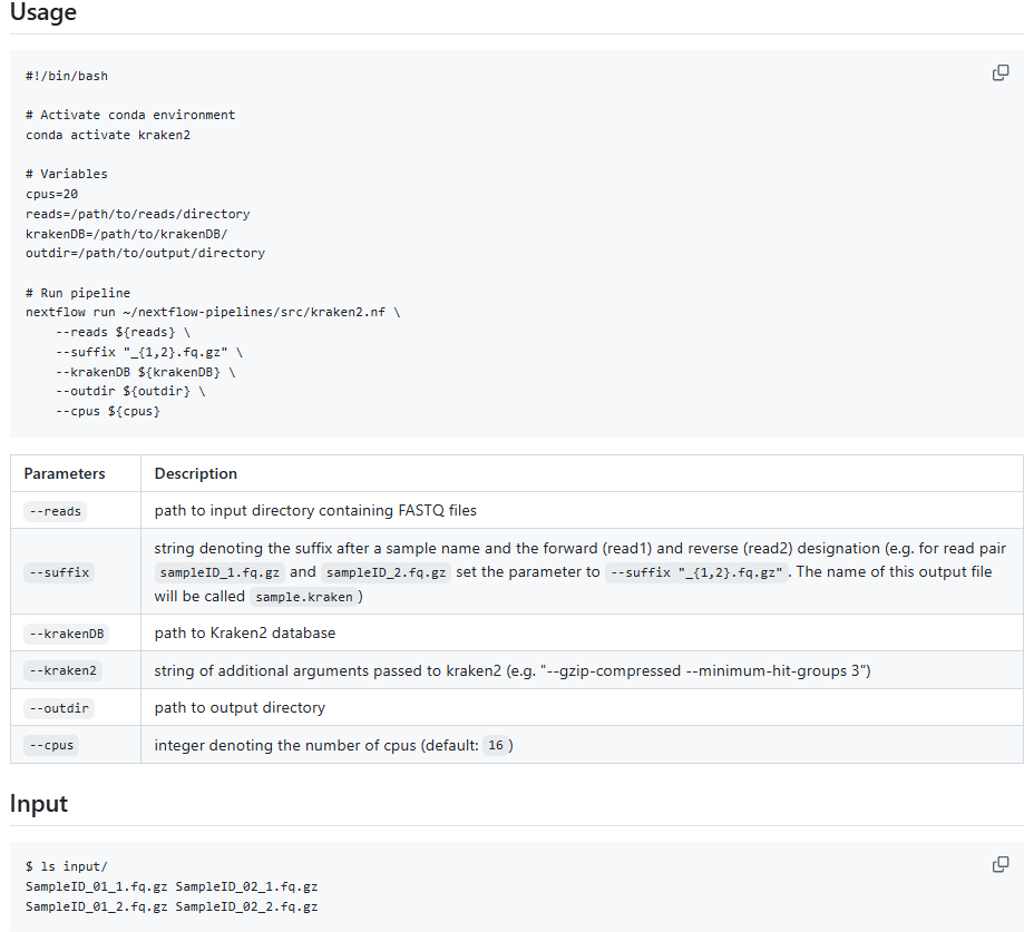 Pipelines with easy conda setup have been tested and are ready to try out, now with customisable input parameters.

They are a simple alternative to bash loops or other means to run paired reads through routine bioinformatics tasks. Feedback welcome!

github.com/Tom-Jenkins/ne…