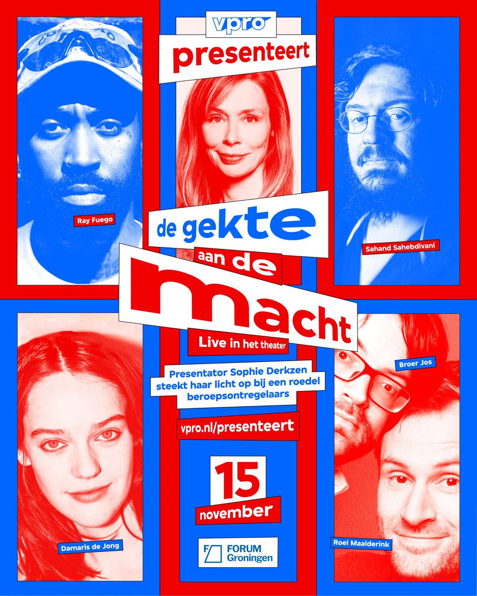 Voor alle Grunnigers: vanavond treden Jos en ik op in Forum tijdens een avond van de VPRO. Kaarten via:
forum.nl/nl/agenda/vpro…