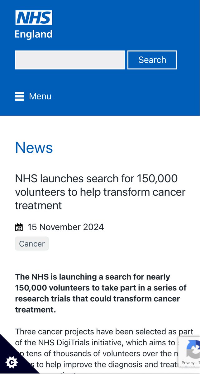 Prof Ranjit Manchanda (@profmanchanda) on Twitter photo eur01.safelinks.protection.outlook.com/?url=https%3A%….
Looking forward to working with NHS Digitrials on our PROTECTC study study study
Thx to our funder <a href="/yorkshirecancer/">Yorkshire Cancer Research</a> , stakeholders and supporters
Good to see <a href="/QMUL_WIPH/">Wolfson Institute of Population Health</a> <a href="/QMUL_CCSPED/">Cancer Screening, Prevention and Early Diagnosis</a> associated with 2 of the 3 cancer studies. <a href="/petersasieni/">Peter Sasieni</a> 👍 eur01.safelinks.protection.outlook.com/?url=https%3A%….
Looking forward to working with NHS Digitrials on our PROTECTC study study study
Thx to our funder <a href="/yorkshirecancer/">Yorkshire Cancer Research</a> , stakeholders and supporters
Good to see <a href="/QMUL_WIPH/">Wolfson Institute of Population Health</a> <a href="/QMUL_CCSPED/">Cancer Screening, Prevention and Early Diagnosis</a> associated with 2 of the 3 cancer studies. <a href="/petersasieni/">Peter Sasieni</a> 👍