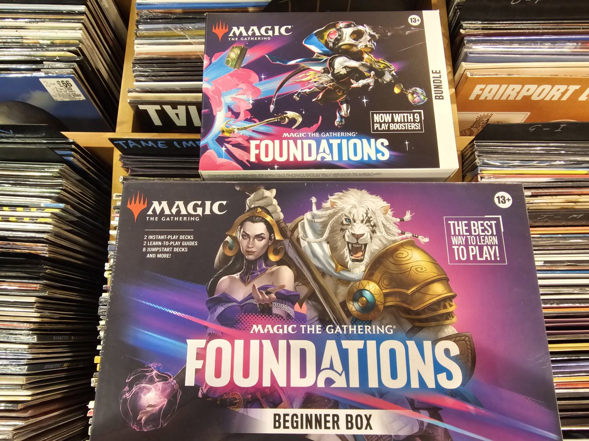 Out today <a href="/MTG_UK_/">MagicTheGatheringUK</a> #foundations playing cards. Booster and individual packs available in store <a href="/ShowcaseCumbria/">Showcase Cumbria</a>
<a href="/TheLanesSC/">The Lanes Shopping</a>