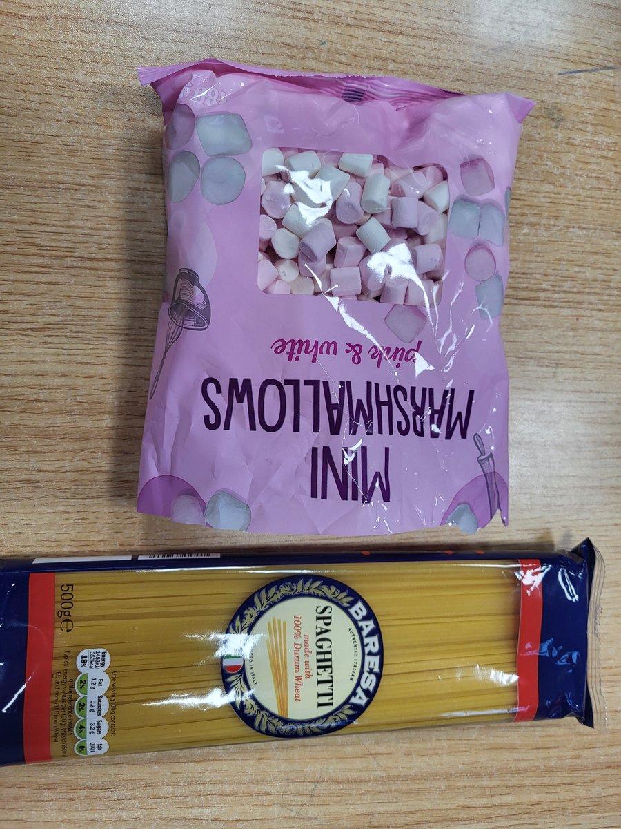 We did the spaghetti and marshmallow challenge for Science Week. It was fun and also a big challenge! We made mistakes and tried to learn from them. We used spaghetti and marshmallows from Lidl #ScienceWeek #STEM #Lidl