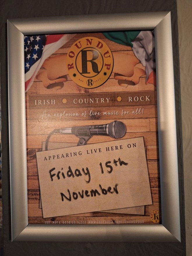 RoundUpDuo's tweet photo. The more we drink, the better you sound...

Join us live tonight at the White Hart - Hough https://t.co/y2wqYgJZw3