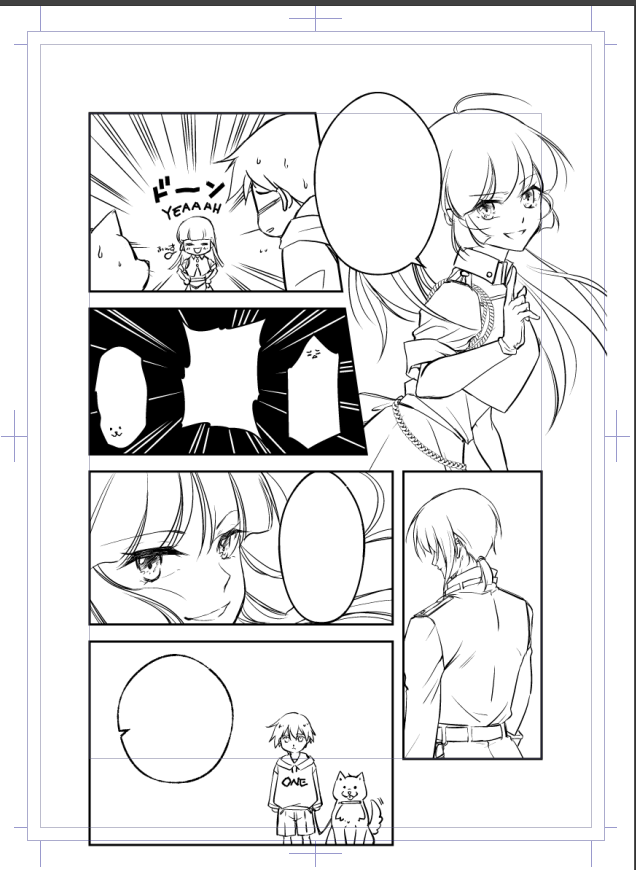そんなわけでサンプルコミックを作成させて頂きました!
一度はやってみたかったラフ～仕上がりまでの工程をつけてみます
写真だと分かりにくいんですが、インクめちゃ違うので実物を是非見て頂きたいです!!ありがとうございました! 