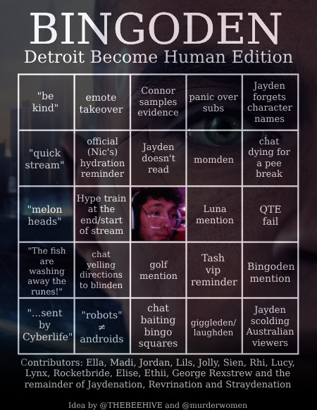 THEBEEHlVE's tweet photo. Lovely #jaydenation, another stream means more #bingoden boards!
They've been updated a bit more since last night with your guys' suggestions (thank you so much)!
Stay hydrated (ily Nic) and have snacks on hand!
Have a lovely weekend, I love you all! π https://t.co/okSFN7Y4Vc