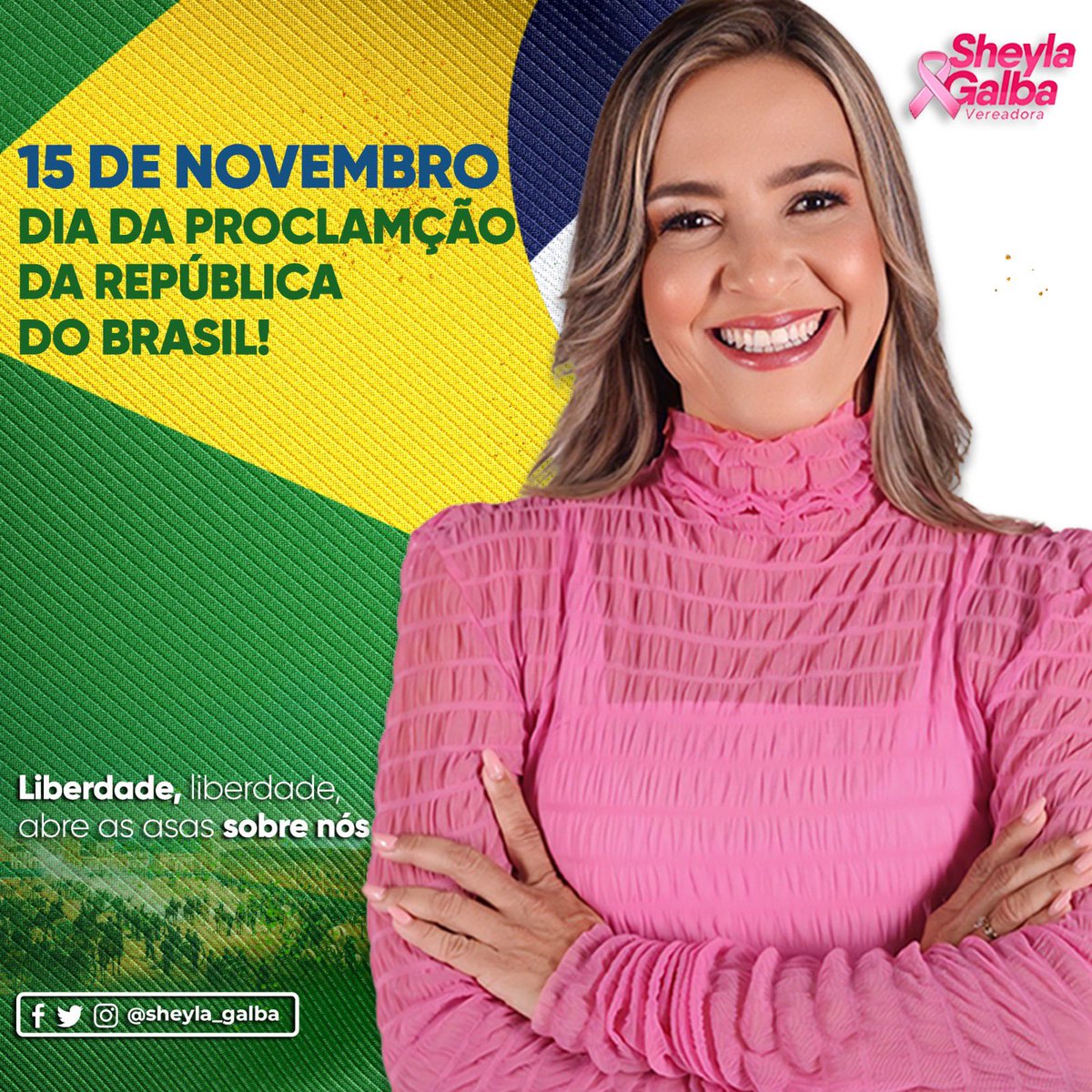 GalbaSheyla's tweet photo. Em 15 de novembro de 1889, o Brasil proclamou a República, marcando uma nova era em nossa história. Hoje, celebramos a democracia e os valores republicanos que guiam nossa nação. #DiaDaProclamaçãoDaRepública #Brasil https://t.co/OSjAVdDJBk
