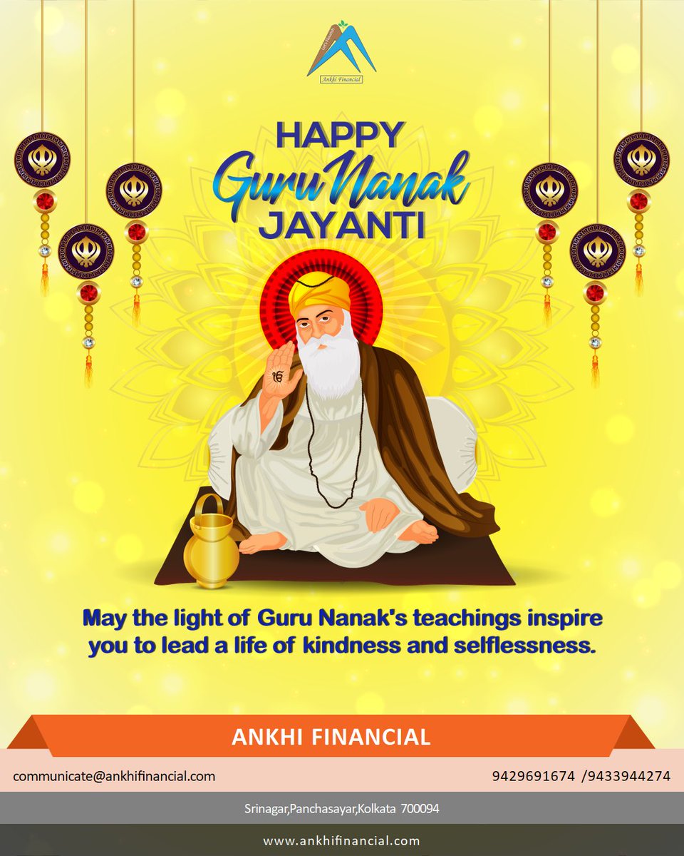 gpbisal's tweet image. As we celebrate Guru Nanak Jayanti, let’s spread the message of unity and equality . #GuruNanakJayanti #UnityAndEquality #DivineGuidance To receive your copy of FREE eBook on Financial Freedom u4873.app.goo.gl/vKZQpCnWcwZ7rX…