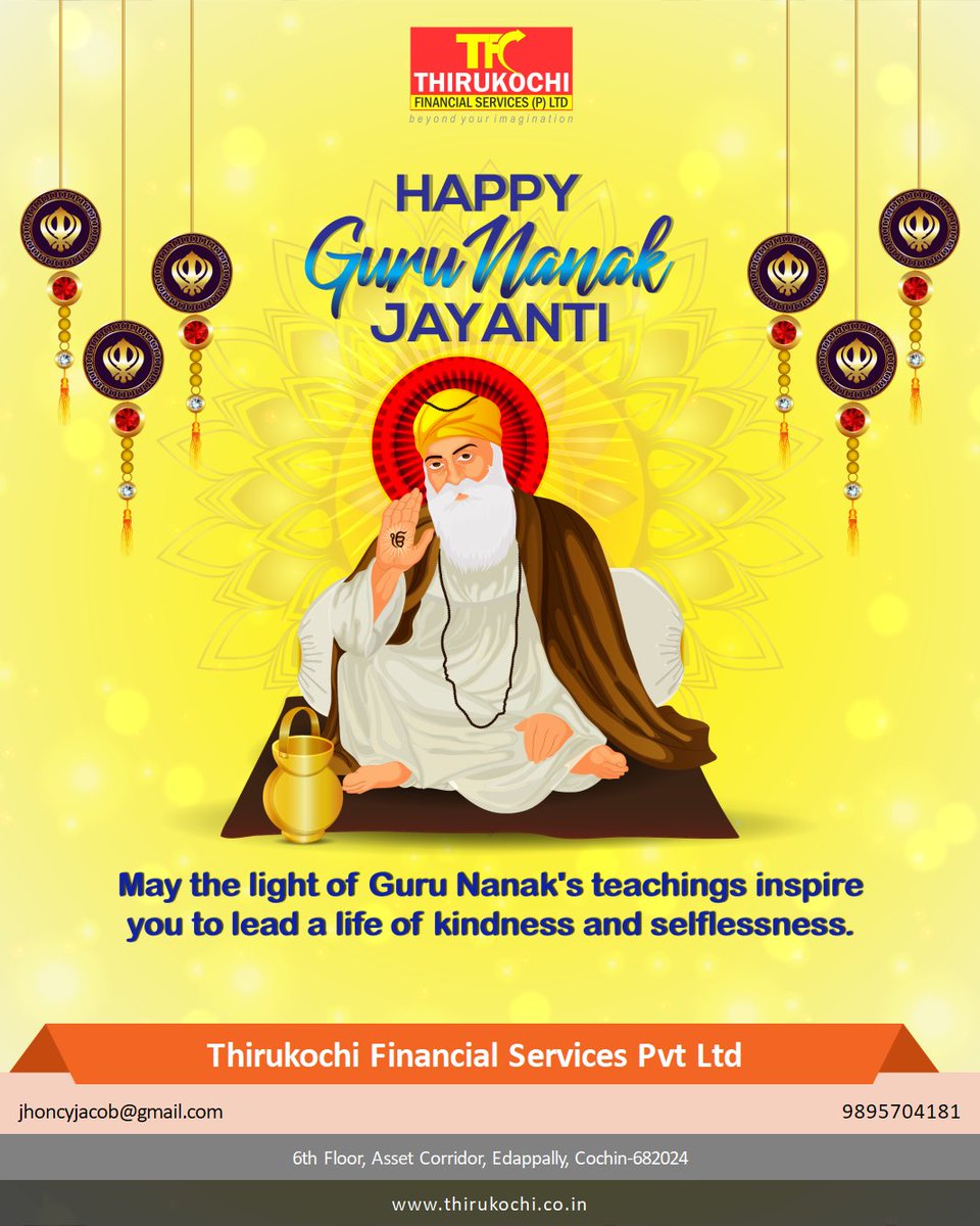 ThirukochiPvt's tweet image. As we celebrate Guru Nanak Jayanti, let’s spread the message of unity and equality . #GuruNanakJayanti #UnityAndEquality #DivineGuidance To receive your copy of FREE eBook on Financial Freedom u4873.app.goo.gl/zz2sS6gGAYWKVy…