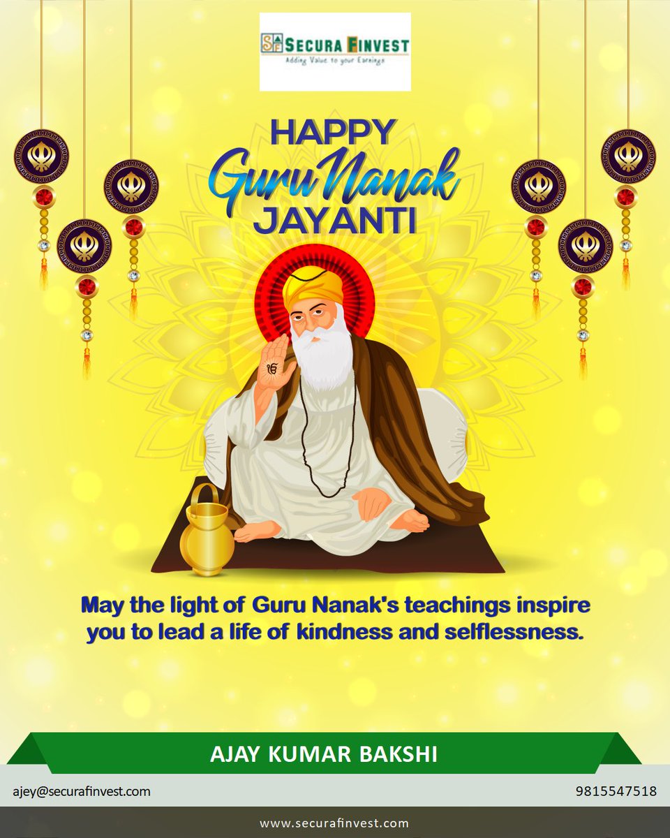 ajey_bakhshi's tweet image. As we celebrate Guru Nanak Jayanti, let’s spread the message of unity and equality . #GuruNanakJayanti #UnityAndEquality #DivineGuidance To receive your copy of FREE eBook on Financial Freedom u4873.app.goo.gl/332oGkWVcz3Z7F…