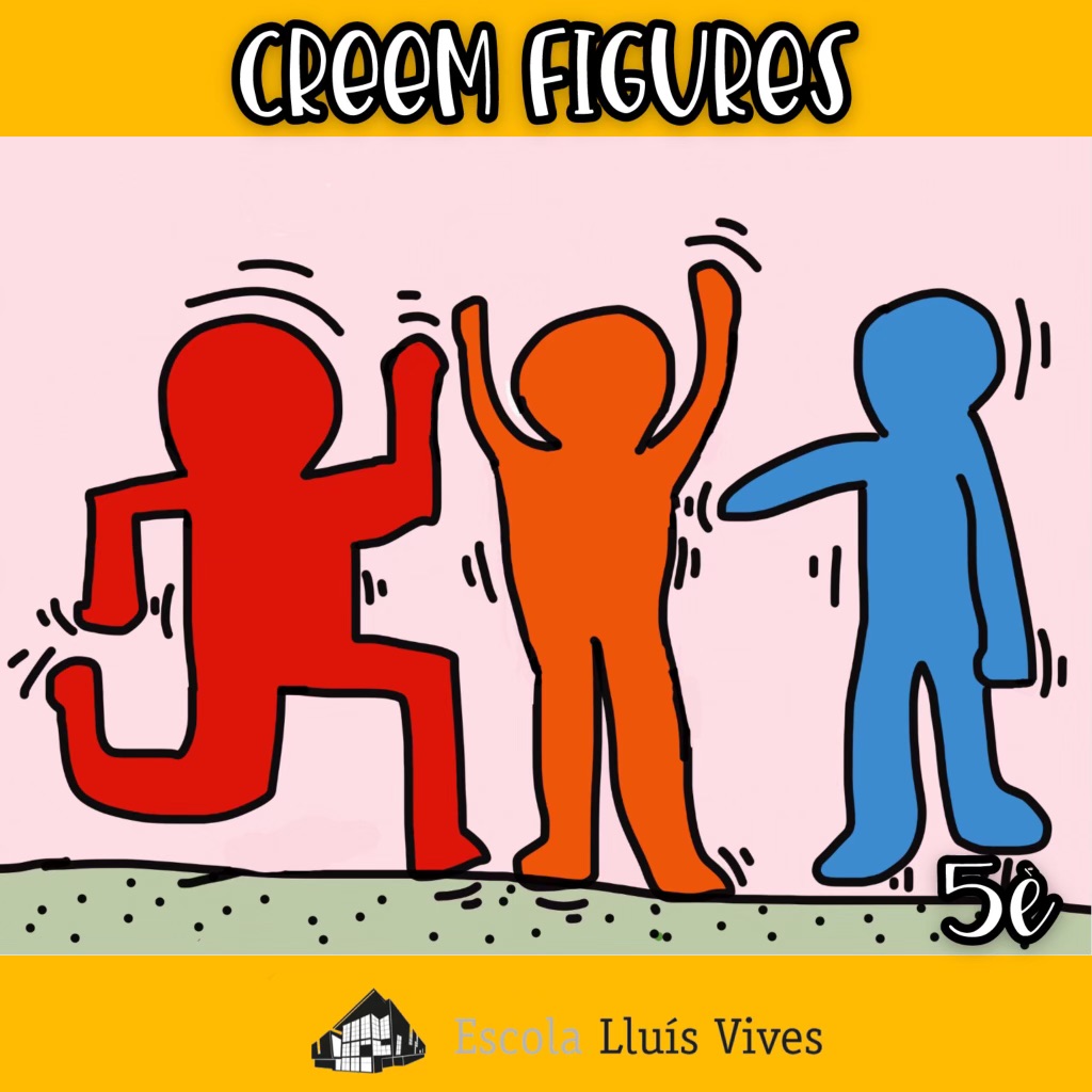 A plàstica l’alumnat de 5è està treballant l’autor Keith Haring. Han descobert que aquest artista treballa les siluetes i els colors uniformes. Han fet fotografies, han marcat siluetes a terra i han acabat representant l’acció amb SketchesSchool.
#escolalluisvives