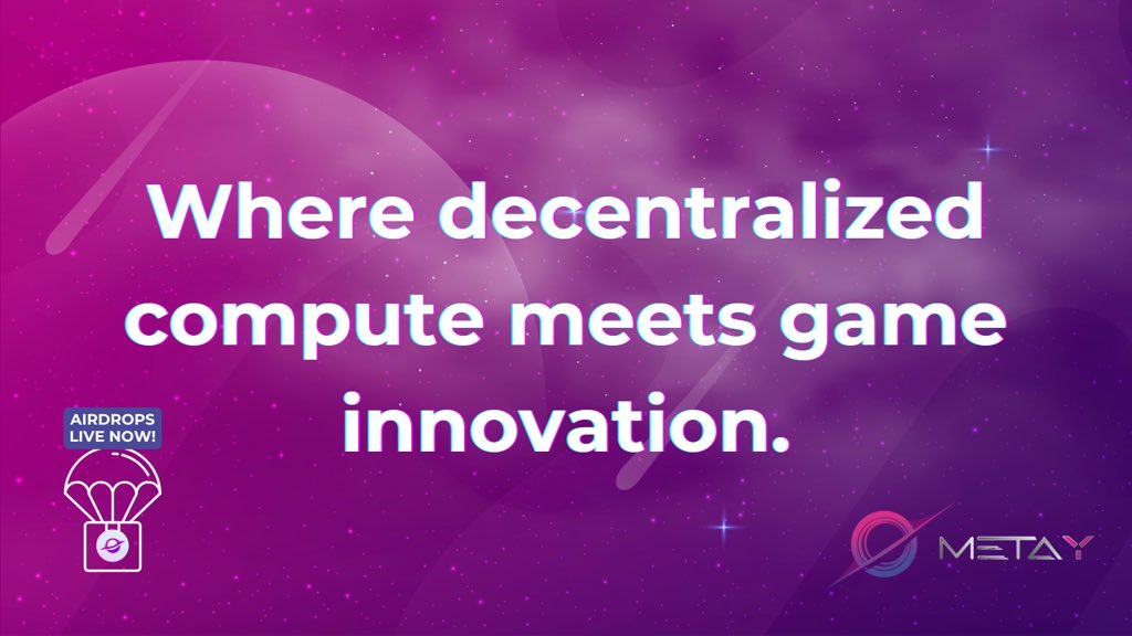 Be part of MetaY’s game-changing ecosystem: AI-driven game design, tokenized incentives, and decentralized compute. Happening now: $METAY DAO Drops! 

Jump in t.me/Spacey2025

#Web3 #MetaY #Gaming #Decentralization #AI #Airdrop