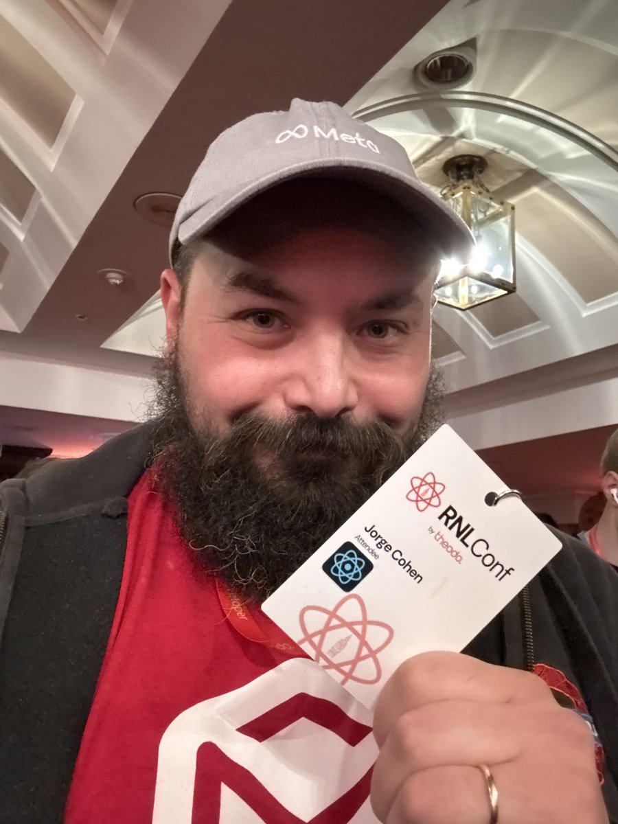 Jorge Cohen (@jorgewritescode) on Twitter photo Hey <a href="/RNLConf/">React Native London</a> attendees 👋 the React team at Meta are in the conference, and we’re excited to meet and chat. You can find us by looking for a blue React logo on our badges! Hey <a href="/RNLConf/">React Native London</a> attendees 👋 the React team at Meta are in the conference, and we’re excited to meet and chat. You can find us by looking for a blue React logo on our badges!