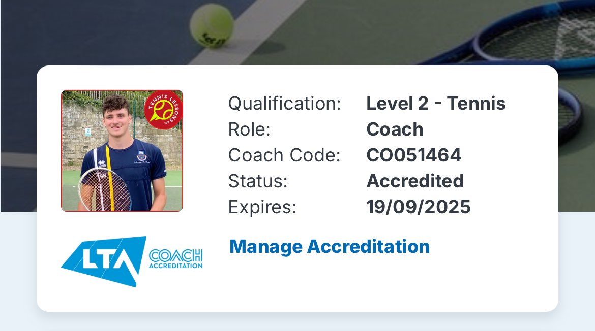 Pleased to announce I’ve now passed my LTA Level 2 Instructor Course 🎾