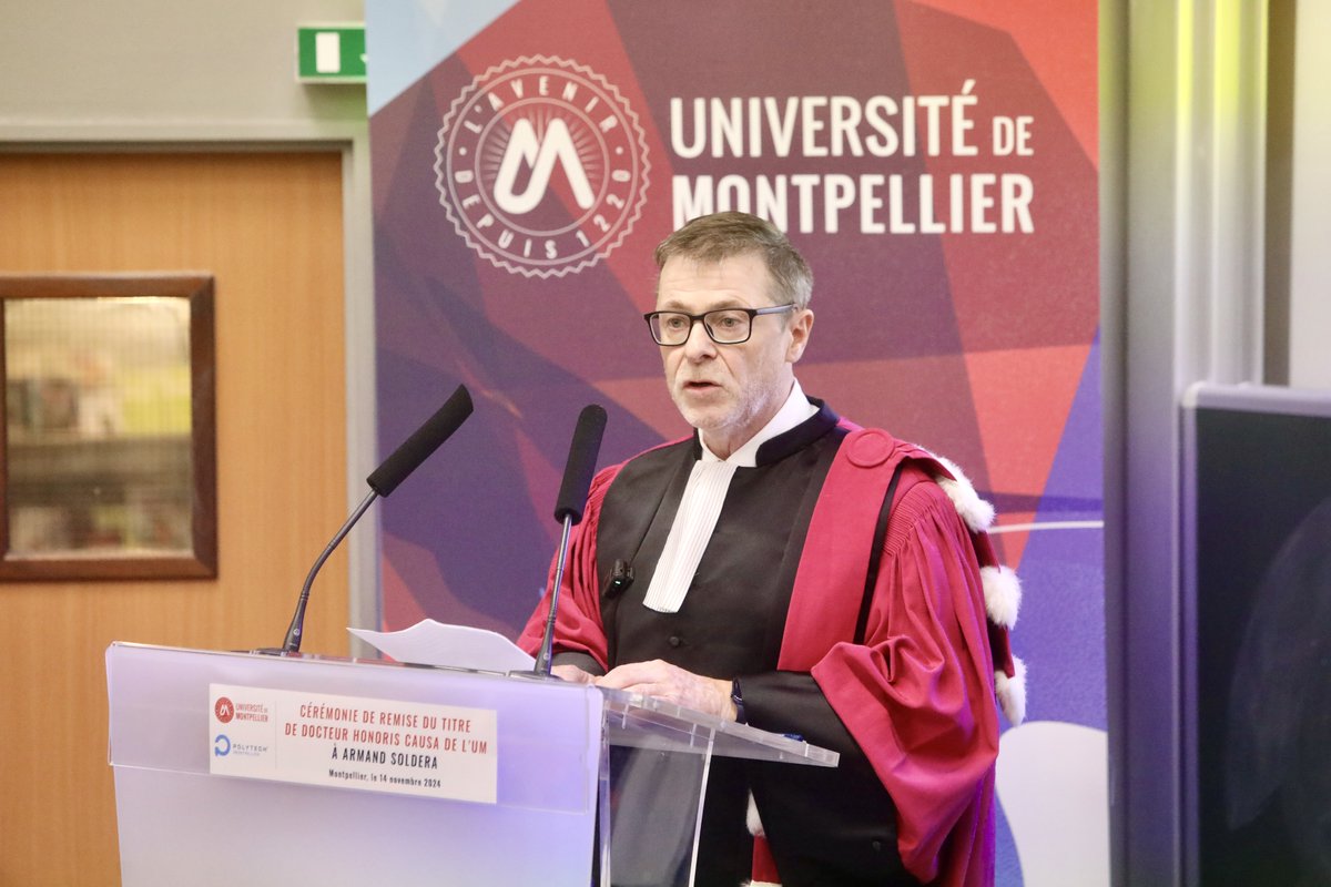 Université de Montpellier (@umontpellier) on Twitter photo #HonorisCausa 🎓🎖️ Remise du titre de Docteur Honoris Causa de l'<a href="/umontpellier/">Université de Montpellier</a> au Pr Armand Soldera, Doyen de la Faculté des Sciences et Directeur du Laboratoire de Physico-Chimie moléculaire de <a href="/USherbrooke/">Université de Sherbrooke</a> (Québec - Canada). #HonorisCausa 🎓🎖️ Remise du titre de Docteur Honoris Causa de l'<a href="/umontpellier/">Université de Montpellier</a> au Pr Armand Soldera, Doyen de la Faculté des Sciences et Directeur du Laboratoire de Physico-Chimie moléculaire de <a href="/USherbrooke/">Université de Sherbrooke</a> (Québec - Canada).