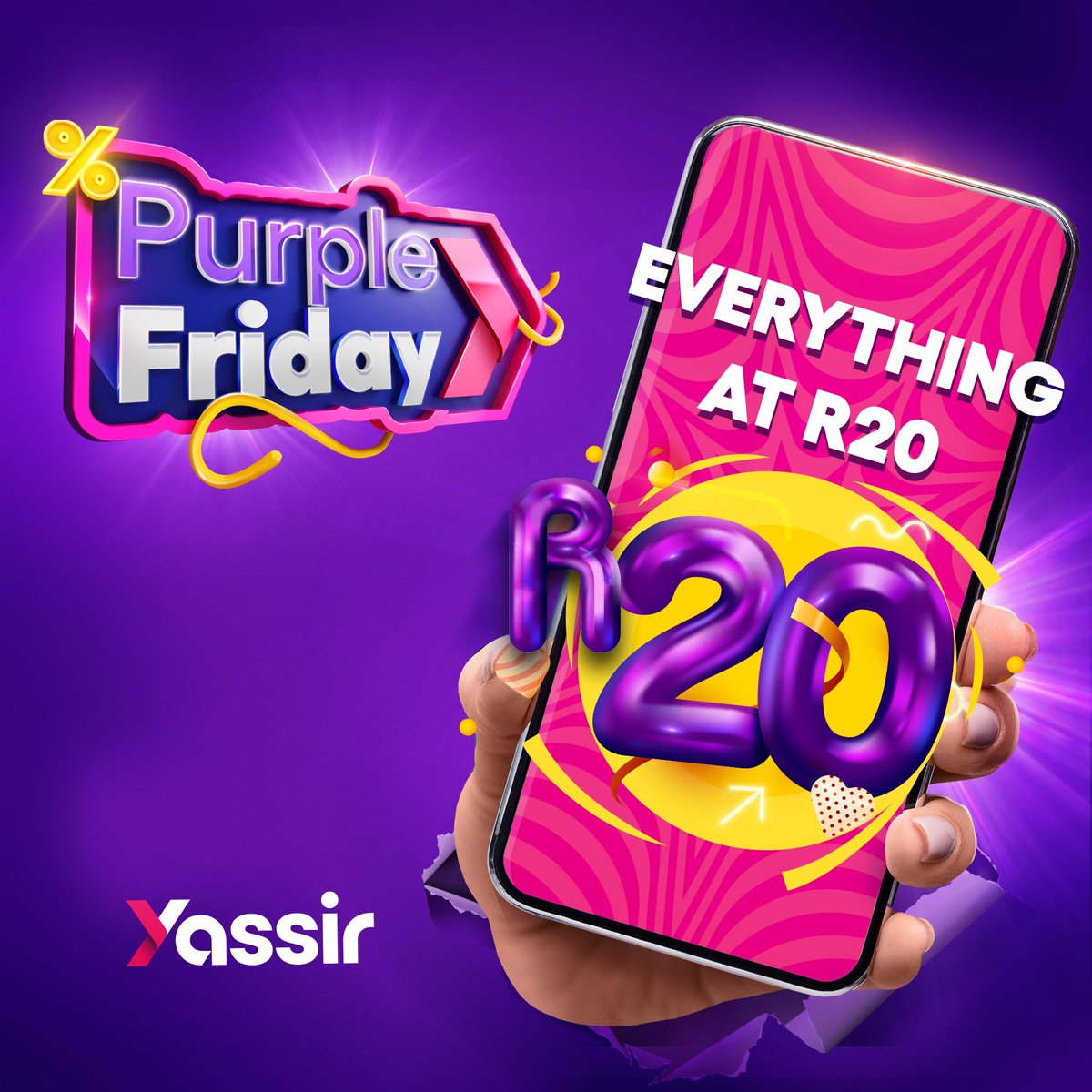 Yassir_Express's tweet photo. Check the link on our bio to download our app and start saving!💰💰

🚨 Introducing R20 Deals! 🎉 Get your hands on your favourite products for just R20 each.

From pantry essentials to tasty treats, this is your chance to grab everything you need at an unbeatable price. But hurry, these deals won’t last long! 🛒💸 

#YassirSA