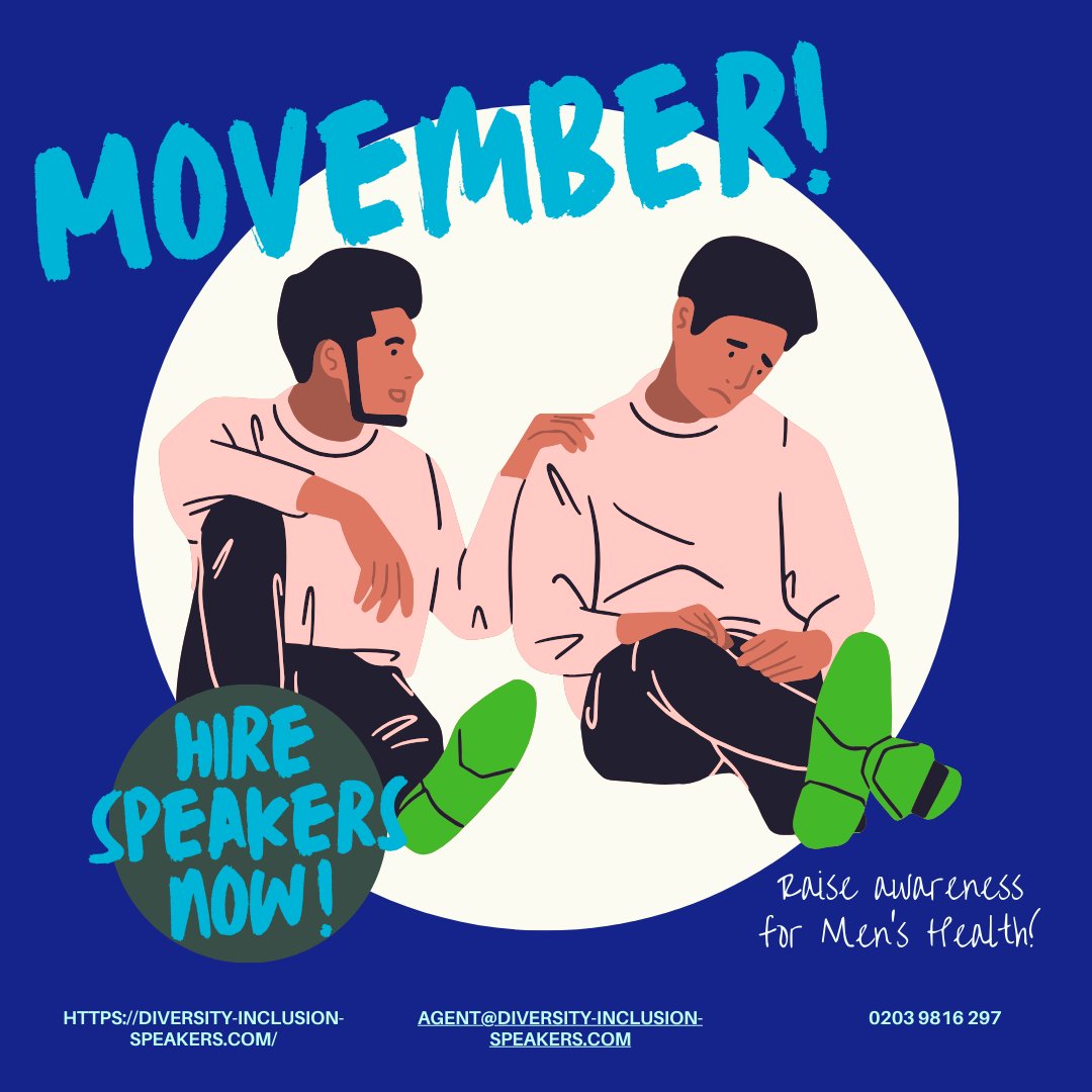 Diversity & Inclusion Speakers Agency (@diversity_agent) on Twitter photo We’re halfway through #Movember! 🎉 A huge shoutout to all supporting male mental health this month. Explore our incredible speakers championing mental health & inclusion. 💙🌍
Book now:
🔗 diversity-inclusion-speakers.com/topics/interna…
🔗 diversity-inclusion-speakers.com/topics/mental-…
#Inclusion #MentalHealthMatters We’re halfway through #Movember! 🎉 A huge shoutout to all supporting male mental health this month. Explore our incredible speakers championing mental health & inclusion. 💙🌍
Book now:
🔗 diversity-inclusion-speakers.com/topics/interna…
🔗 diversity-inclusion-speakers.com/topics/mental-…
#Inclusion #MentalHealthMatters