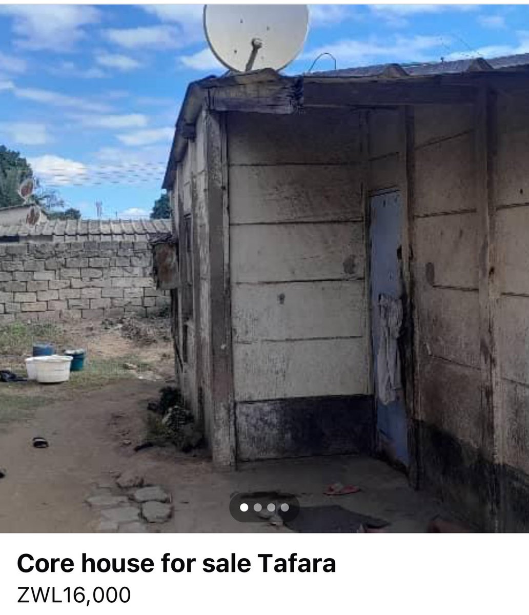 House for sale 

Location: New Tafara

Price: USD 16000

Land size: 250 sqm. 

(Are the US dollars used to buy burgers in the United States the same as the US dollars used to buy burgers in Zimbabwe?)