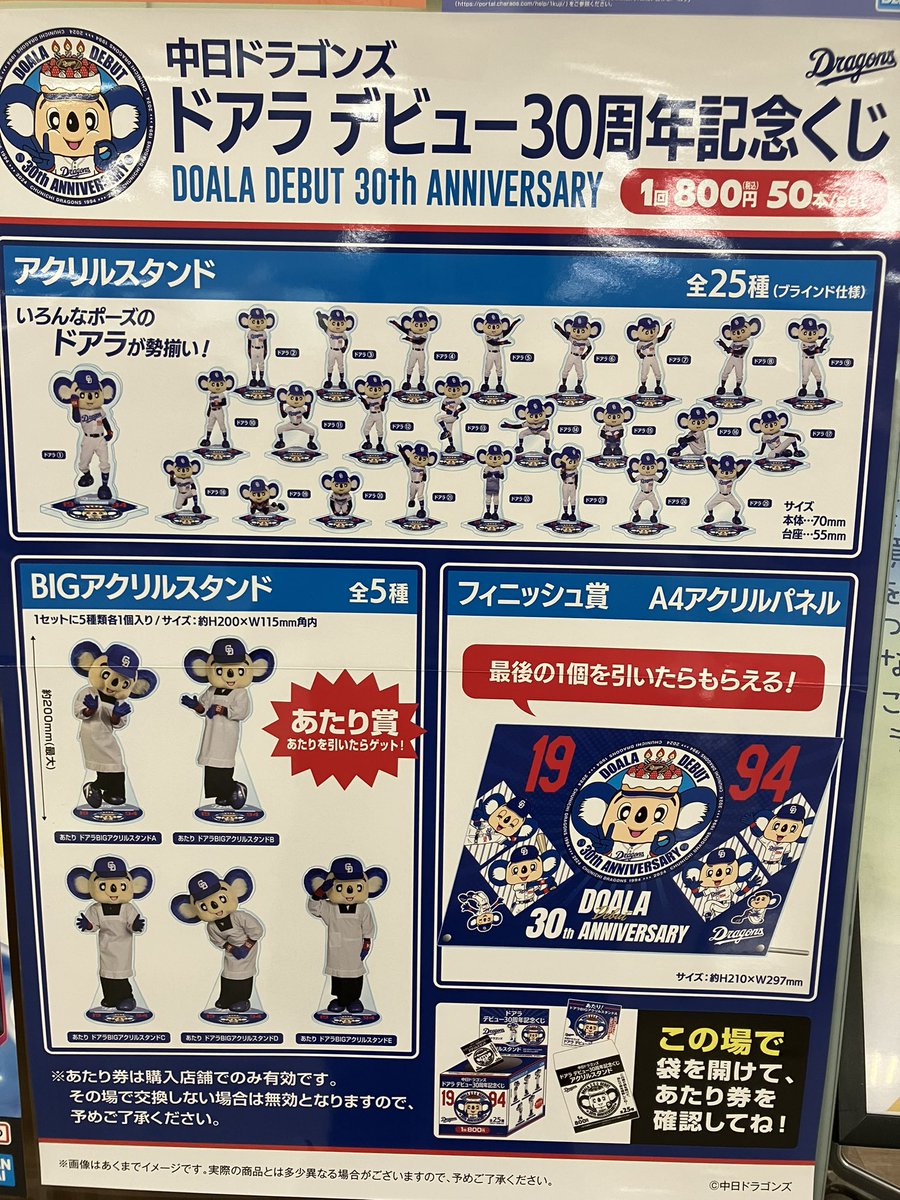 BIGアクリルスタンド 使いこなさ あたり賞 中日ドラゴンズ BIGアクリルスタンド 使いこなさ あたり賞 中日ドラゴンズ