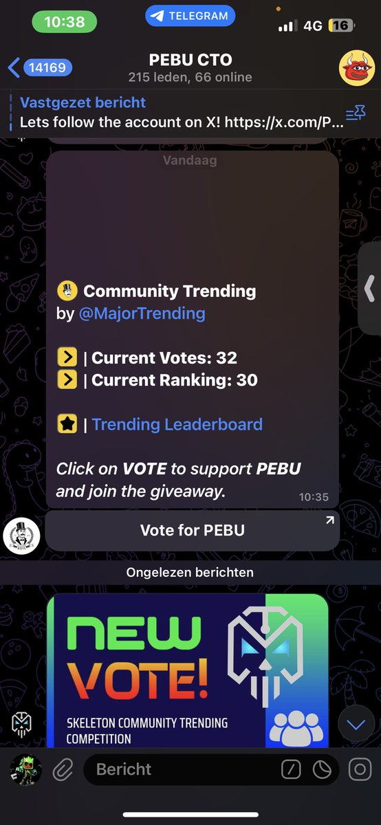 CTO TEAM IS COOKING BEHIND THE SCENES 👀

Telegram 100% ready for our new holders 😎

In 1 day we have created a solid community and this is only the beginning. 😈

Enjoy #Pebu at this price because it’s a matter of time. 🚀

#SolanaProjects #memecoin100x #Memecoin2024