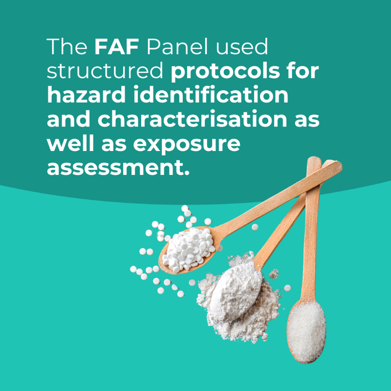 EFSA_EU's tweet photo. 📢 Just published: our experts concluded #Saccharin (E 954) is safe and increased the acceptable daily intake (ADI) from 5 to 9 mg/kg of body weight per day.
Swipe for key points & read our news to learn more ⤵️
https://t.co/Ls030kxfBw
@EU_Health #EUFoodSafety