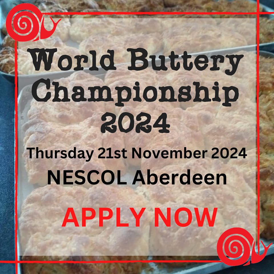 #SlowFood #Aberdeen City &amp; Shire are bringing back the World #Buttery Championship. It will be held on Thursday 21st November at <a href="/NESCollege/">North East Scotland College</a>'s Aberdeen City Campus. This year we will host two competitions:

Best Retail Buttery
Best Home Bake Buttery

Info: slowfoodaberdeen.com/intro24