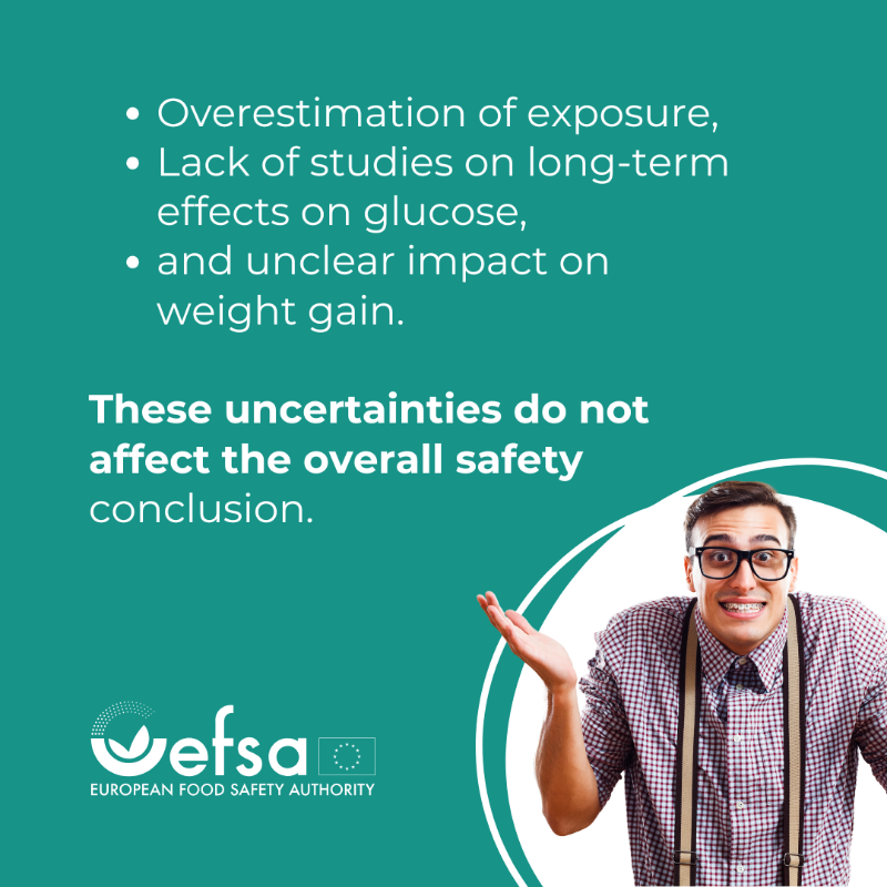 EFSA_EU's tweet photo. 📢 Just published: our experts concluded #Saccharin (E 954) is safe and increased the acceptable daily intake (ADI) from 5 to 9 mg/kg of body weight per day.
Swipe for key points & read our news to learn more ⤵️
https://t.co/Ls030kxfBw
@EU_Health #EUFoodSafety