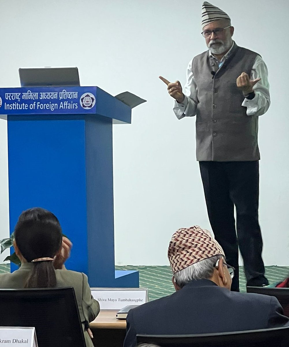 With my friend Arjun Kant Mainali discussing Protocol and Etiquette, &amp; myself introducing the subject of Culinary Diplomacy for Nepal, the Ambassadors' Orientation concluded today. A big thanks to all resource persons; hats off to the patience and engagement of all participants.