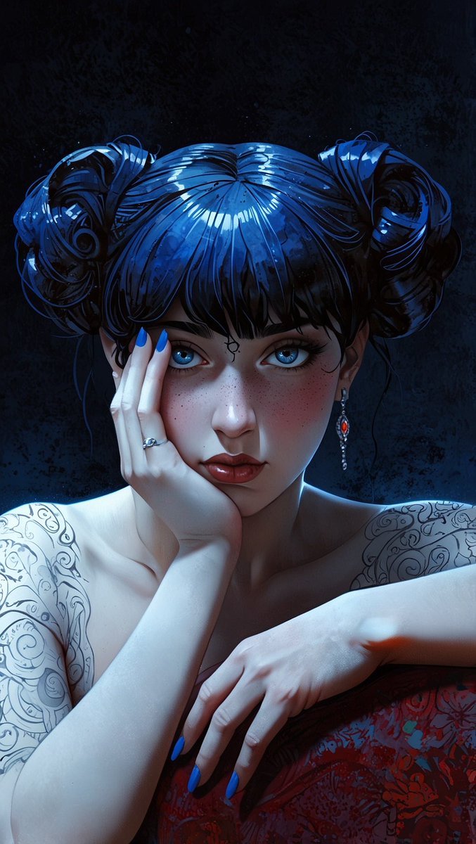 QT Blue &amp; White art.