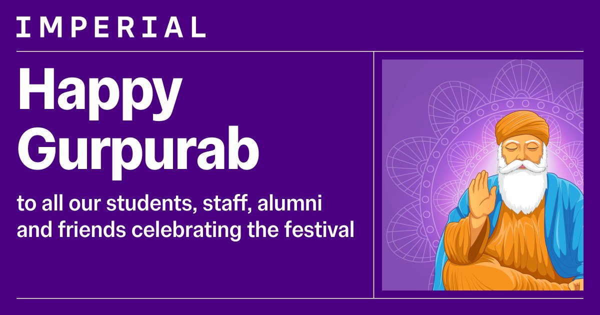 Happy Guru Nanak Jayanti to everyone celebrating in #OurImperial community!

As we honor Guru Nanak Dev Ji’s teachings of compassion, unity, and service, may this day bring peace, love, and blessings to you and your loved ones. 

Satnam Waheguru 🌼