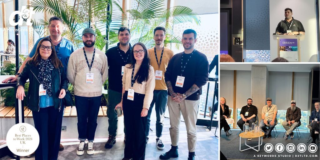 d3tLtd's tweet image. What a day!

#DevelopNorth in Liverpool yesterday was superb. It was great to catch-up with so many friends from across the industry!

A big thanks to those involved, and to everyone who stopped by to hear from our Lead Technical Artist, Filipe, and our Head of Engineering, Phil!