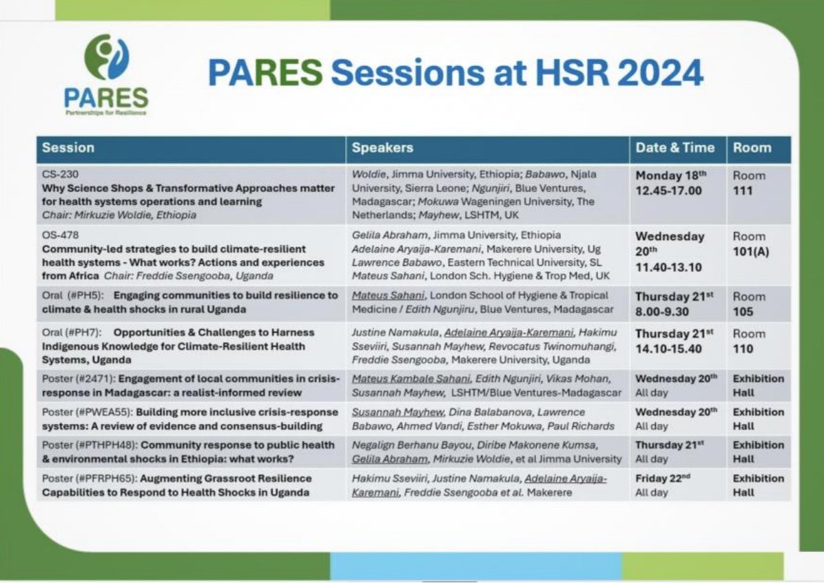 Health Systems LSHTM (@hsr_lshtm) on Twitter photo Attending the Global Symposium on Health Systems Research in Nagasaki next week?
Join us at our LSTHM Health Systems events <a href="/H_S_Global/">Health Systems Global</a>!
For example - the PARES consortium is leading a number of exciting events at HSG. More info below!
#Nagasaki #HealthSystemsGlobal Attending the Global Symposium on Health Systems Research in Nagasaki next week?
Join us at our LSTHM Health Systems events <a href="/H_S_Global/">Health Systems Global</a>!
For example - the PARES consortium is leading a number of exciting events at HSG. More info below!
#Nagasaki #HealthSystemsGlobal