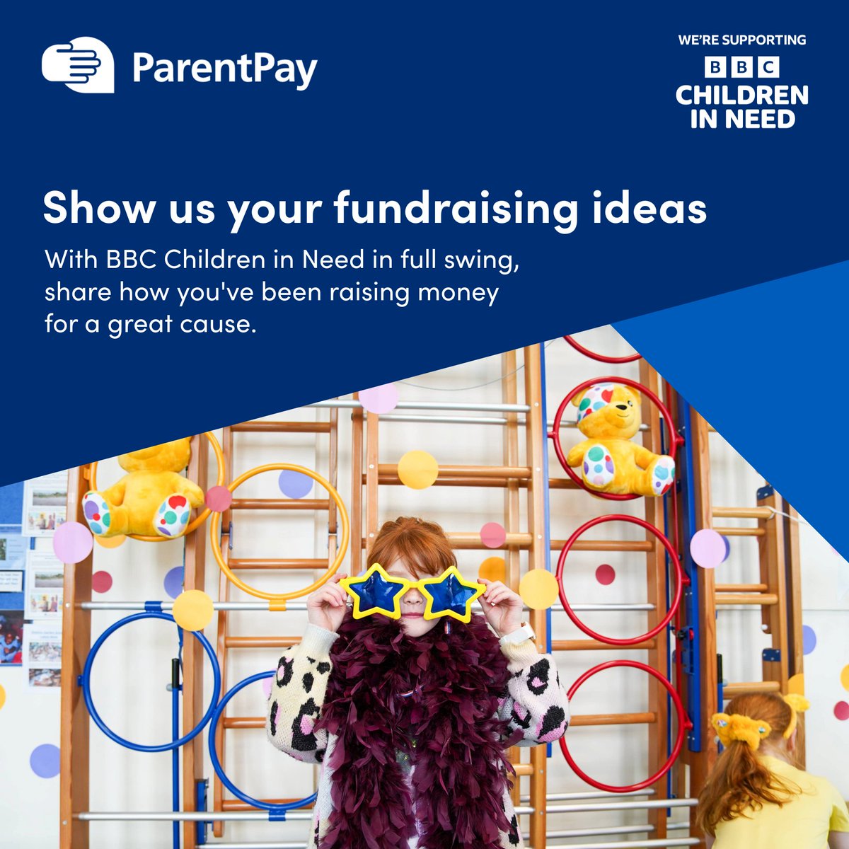 ParentPay (@parentpay) on Twitter photo We hope you're having an amazing time celebrating <a href="/BBCCiN/">BBC Children in Need</a> today! ๐
We'd love to see your creative fundraising ideas! Share photos and tell us the fantastic things you're doing to raise money through your ParentPay Donations Pages.
We canโt wait to see how much you've raised! We hope you're having an amazing time celebrating <a href="/BBCCiN/">BBC Children in Need</a> today! ๐
We'd love to see your creative fundraising ideas! Share photos and tell us the fantastic things you're doing to raise money through your ParentPay Donations Pages.
We canโt wait to see how much you've raised!