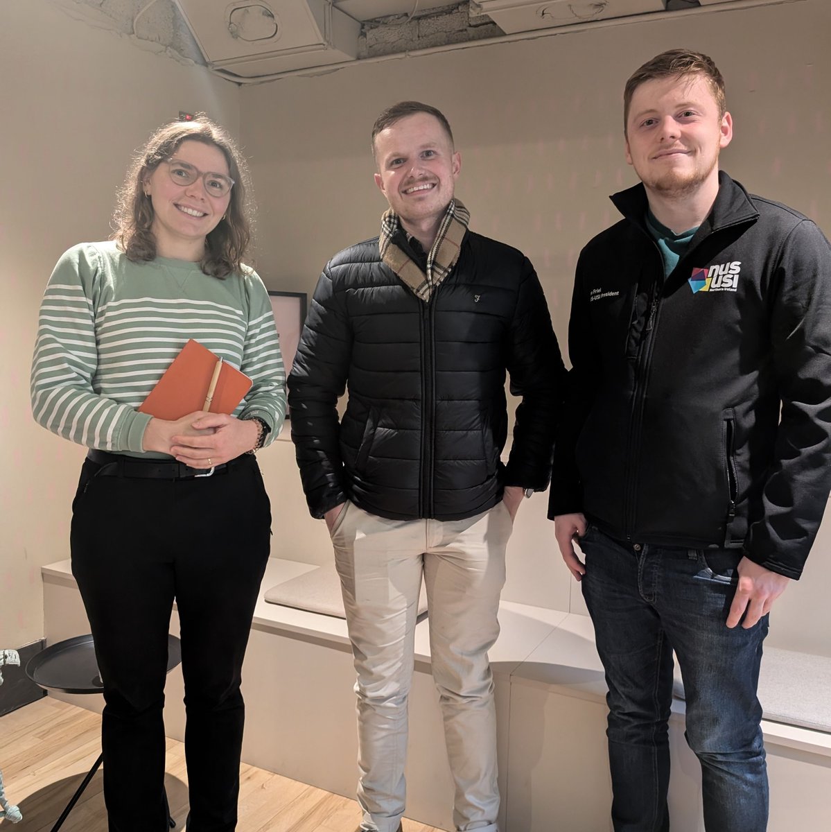 NUS_USI's tweet photo. Fantastic to welcome Holly and Kevin from @QAATweets to our Ormeau Labs offices, to chat all things quality enhancement!
 
#QE #QAA #QualityEnhancement #NUSUSI #StudentRepresentation #Education #Students https://t.co/JqsazoJOQ4