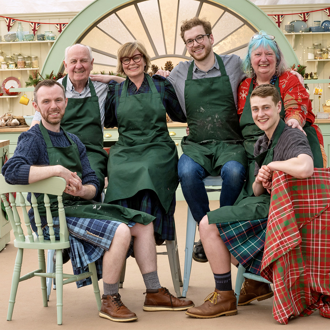 Happy Hogmanay! 

Bakers @KevinFlynnBakes, @NormCalder, Nicky, @BakingJames, <a href="/BakersBunny/">Lea Harris</a> and Peter are joining Paul, <a href="/PrueLeith/">Prue Leith</a>, @NoelFielding11 and <a href="/AlisonHammond/">Alison Hammond</a> for The Great New Year's Bake Off. #GBBO