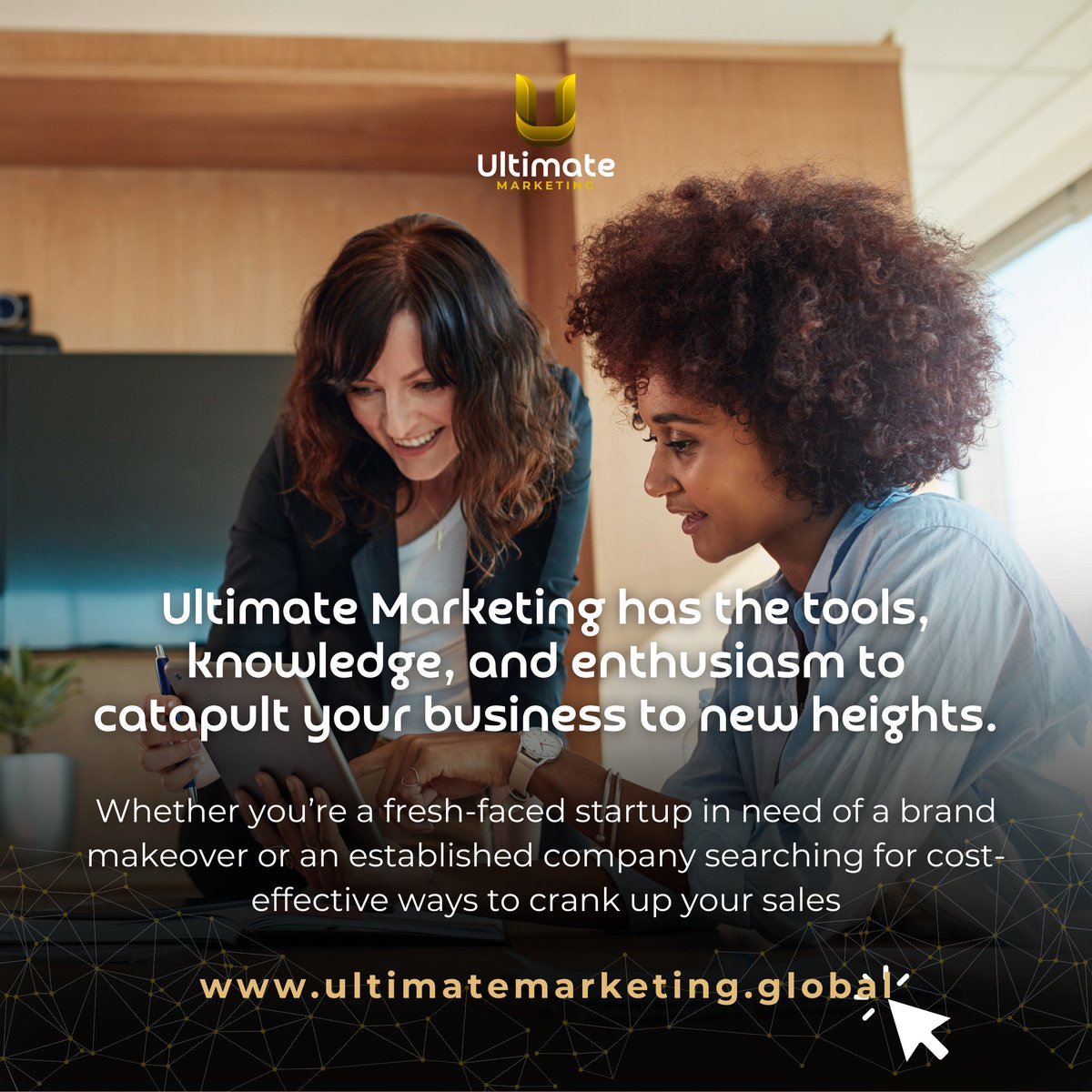 Ult_Marketing's tweet photo. Take Your Business to New Heights with Ultimate Marketing!

From boosting brand recognition to driving sales, we have the tools, expertise, and passion to fuel your growth. Let’s make your vision a reality! 

Read more: https://t.co/WyNfRb3eL3

#CreativeMarketing #DigitalBranding https://t.co/wug43QKTVl