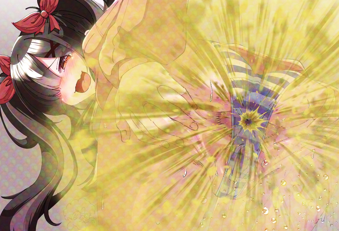 遅ればせながらも
星埜ちり先生（<a href="/Chiri_Hoshino/">星埜ちり＠Skeb執筆中</a>）の子
”黒染みゆ”ちゃんを描かせていただきました！！
誠に勝手ながら台詞も自分のイメージと諸々で付け足してみたけど、頼む！どうかお気に召してくれッ！！