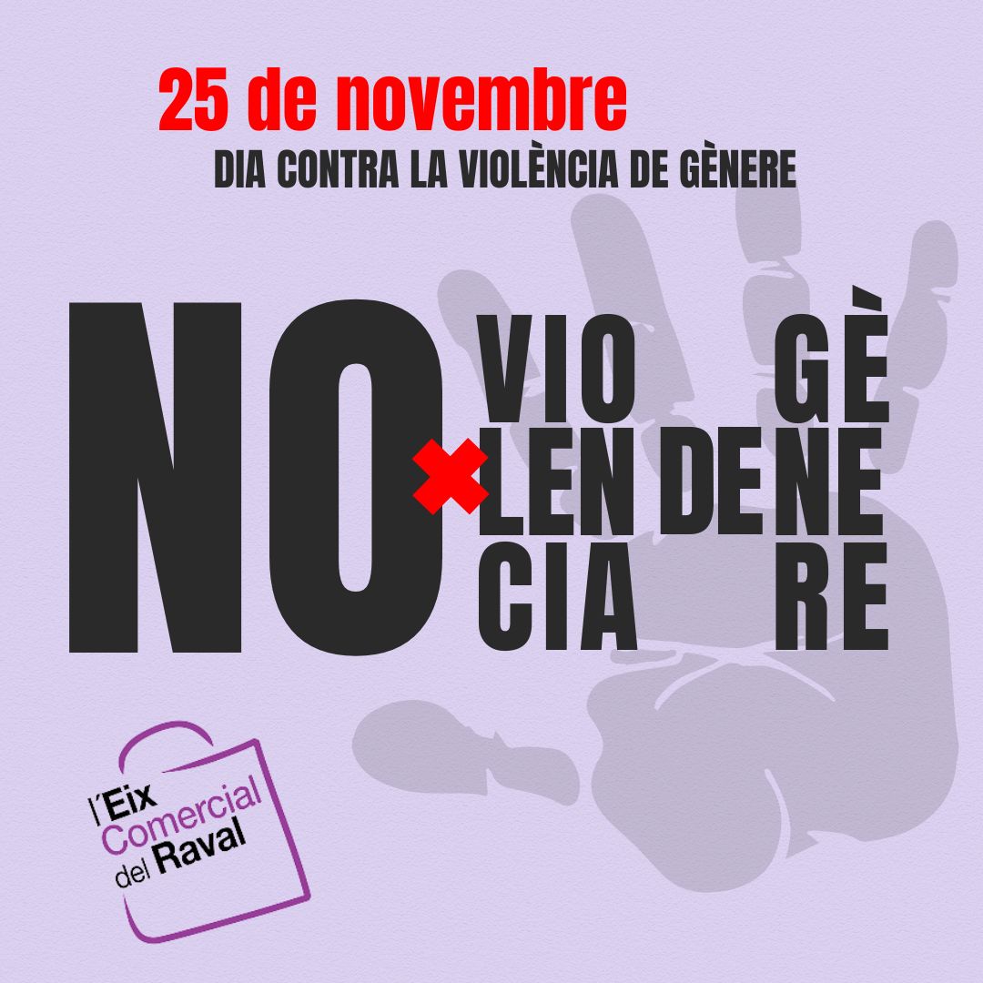 💜 A l’Eix Comercial del Raval diem NO a la violència de gènere. 
😀RECORDA! Els nostres comerços són llocs segurs, compromesos amb la igualtat i el respecte. 🌟
El #25N -i tot l'any- el Raval planta cara a la violència de gènere. ✊👩‍🦰 ##DiaContraLaViolènciaDeGènere
