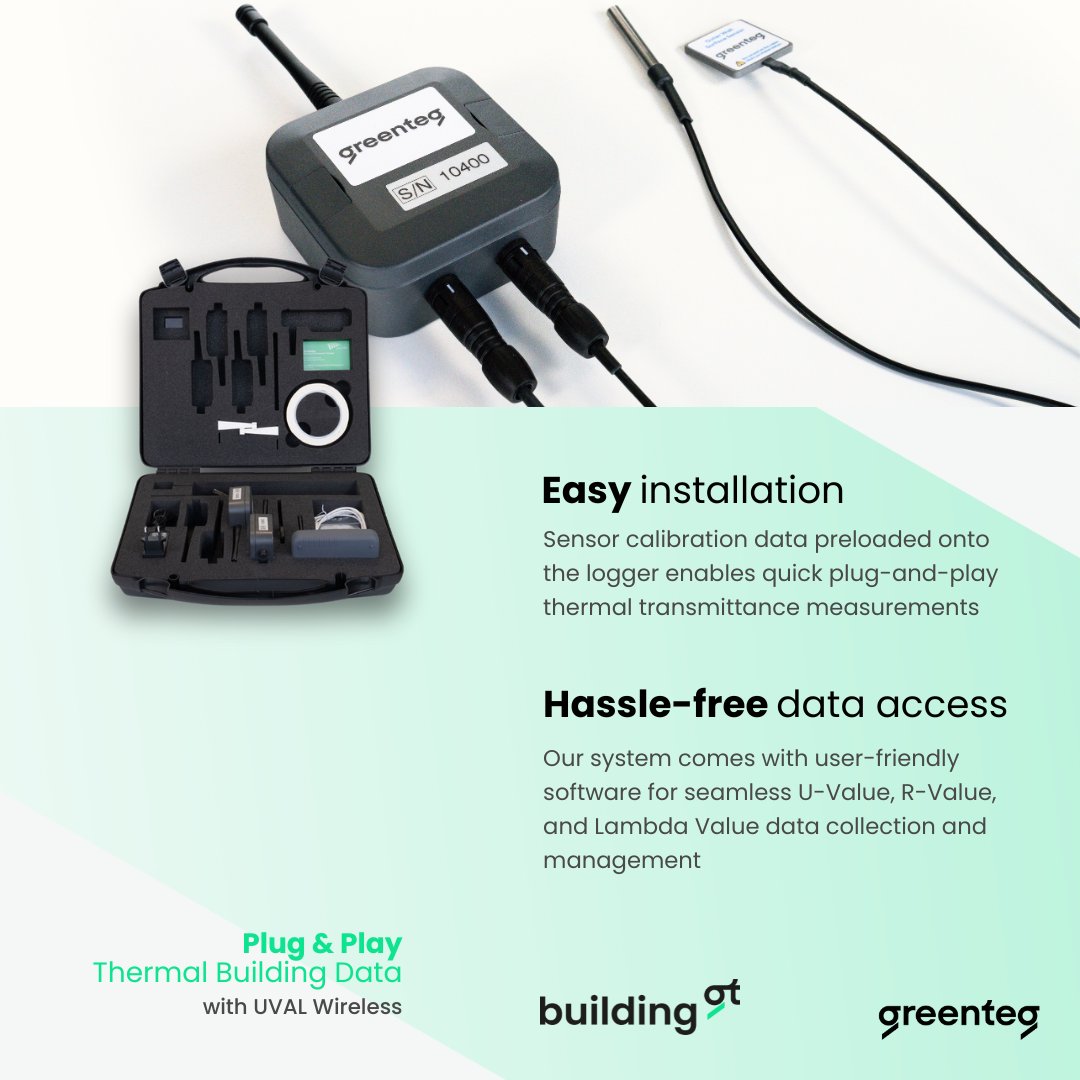 ▶️ Experience quick and easy setup with UVAL Wireless for efficient access to precise U-Value measurements

👉 To know more about our heat flux sensors, visit eu1.hubs.ly/H0cDczt0