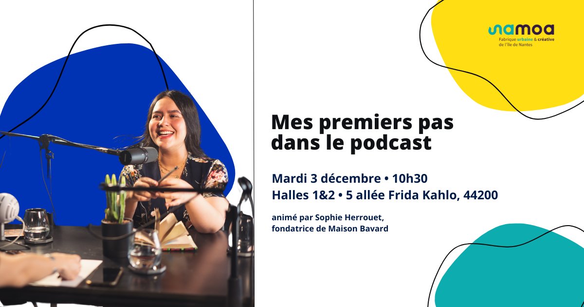 Vous songez à vous lancer dans le podcast ? 🎙️  La Samoa et Maison Bavard vous proposent un atelier de 2h pour intégrer cet outil dans votre stratégie de communication.  

📆 Mardi 3 décembre ∙ 10h30 ∙ Halles 1&amp;2 
🎟️ eventbrite.fr/e/billets-mes-…