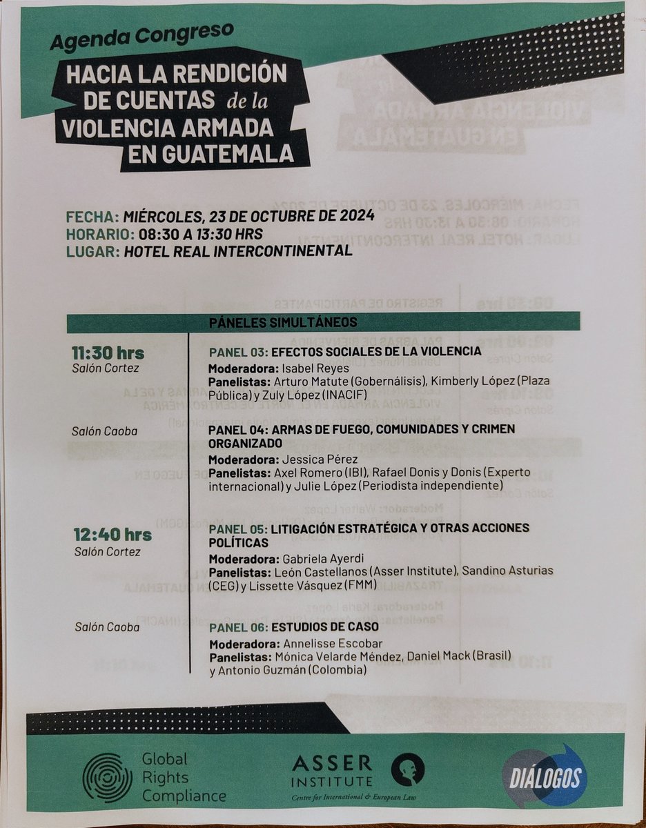 León Castellanos Jankiewicz (@leoncastjan) on Twitter photo It was great to be back in Guatemala last month to discuss strategic human rights litigation to prevent firearms trafficking and diversion. The event was organized by <a href="/DialogosGuate/">DiálogosGuate</a>, <a href="/TMCAsser/">T.M.C. Asser Instituut</a> and <a href="/GRC_HumanRights/">Global Rights Compliance</a>. It was great to be back in Guatemala last month to discuss strategic human rights litigation to prevent firearms trafficking and diversion. The event was organized by <a href="/DialogosGuate/">DiálogosGuate</a>, <a href="/TMCAsser/">T.M.C. Asser Instituut</a> and <a href="/GRC_HumanRights/">Global Rights Compliance</a>.