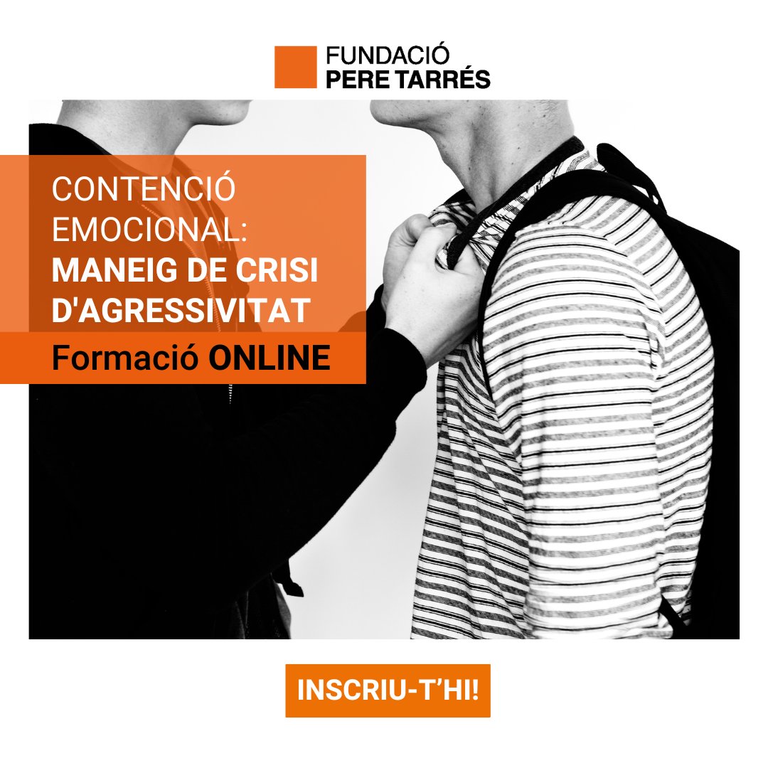 🧘 Curs de contenció emocional i gestió de crisi i agressivitat

📅 Inici: 27 de novembre de 2024
💻 Modalitat: Online
🔗 Més informació: ow.ly/agZJ50U47WK