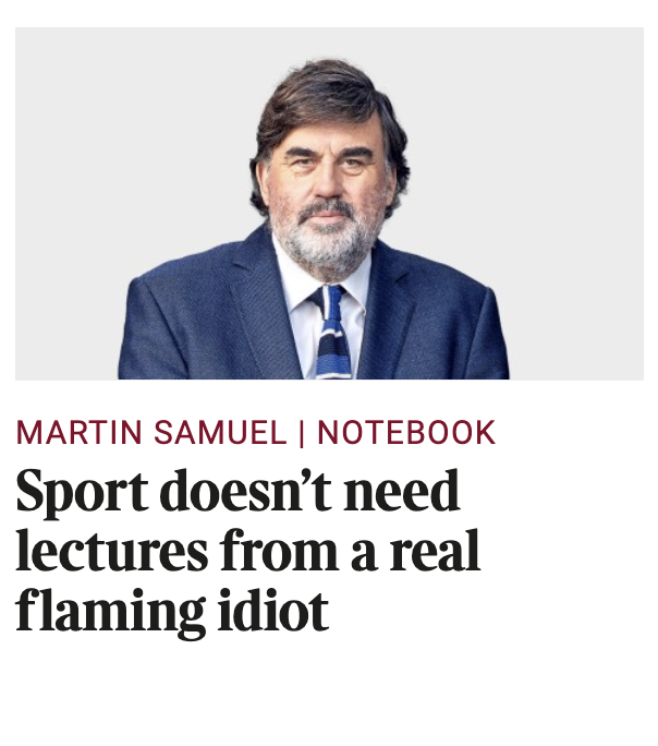 His irony alarm must be broken.