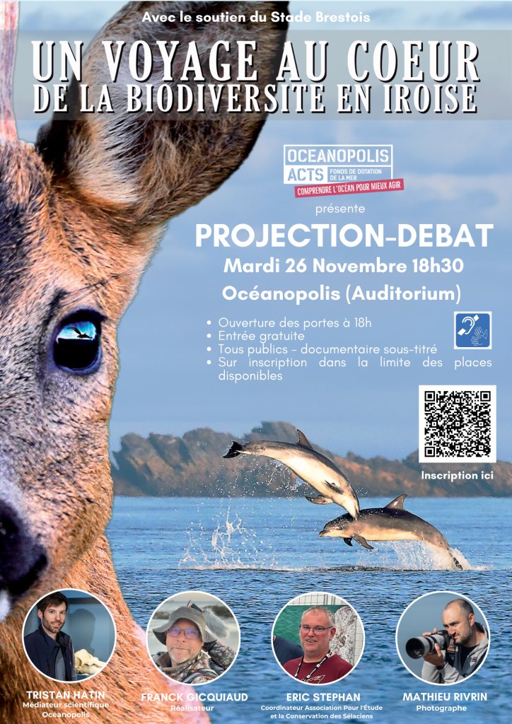 Association APECS (@assoapecs) on Twitter photo RDV le mardi 26 novembre, 18h à l’auditorium <a href="/Oceanopolis_/">Océanopolis Brest</a> à Brest pour la projection du documentaire iroise-sauvage.com/le-film suivie d'un débat auquel nous participons.
Places gratuites disponibles sur réservation : oceanopolis-acts.fr/voyageaucoeurd…
Fonds de dotation Océanopolis Acts RDV le mardi 26 novembre, 18h à l’auditorium <a href="/Oceanopolis_/">Océanopolis Brest</a> à Brest pour la projection du documentaire iroise-sauvage.com/le-film suivie d'un débat auquel nous participons.
Places gratuites disponibles sur réservation : oceanopolis-acts.fr/voyageaucoeurd…
Fonds de dotation Océanopolis Acts