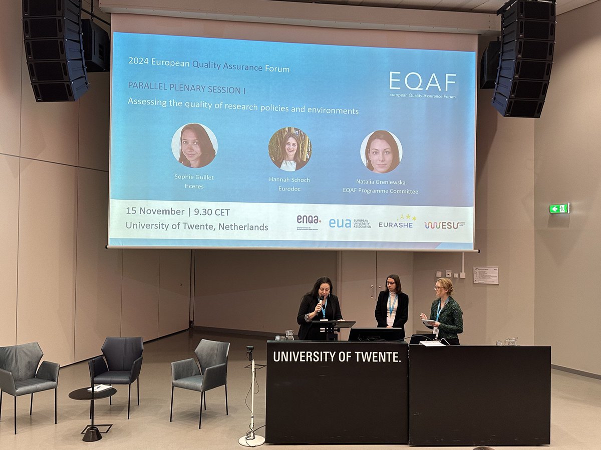 Henning Schäfer (@hschaeferzeva) on Twitter photo Great session on QA of research at the <a href="/EQAF/">European Quality Assurance Forum</a> at the University of Twente. Great session on QA of research at the <a href="/EQAF/">European Quality Assurance Forum</a> at the University of Twente.