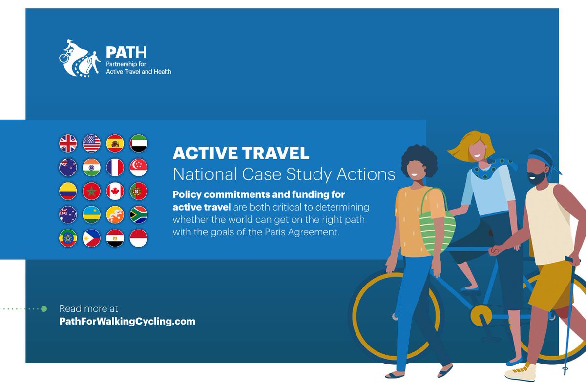 📢JUST LAUNCHED – 20 new PATH case studies!
🚶‍♀️&amp; 🚲 are key to meeting global climate goals. With #COP29 underway &amp; NDC updates due next year, we provide examples of active travel’s potential from around the world to support governments in taking action.
🔗 pathforwalkingcycling.com/wp-content/upl…