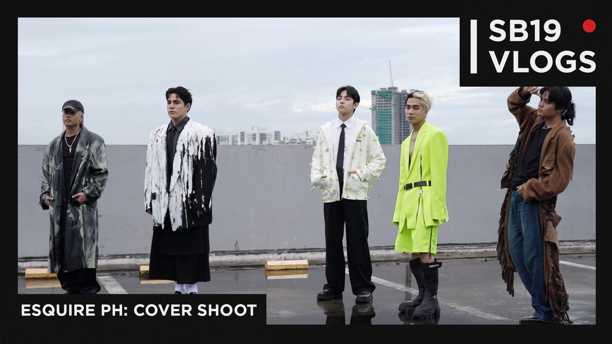 SB19Official's tweet photo. 🔴 [SB19 VLOGS] Esquire PH: Cover Shoot

Watch it here:
🔗: https://t.co/JB93sdZKAq

#SB19 #EsquirePhilippines https://t.co/m8zrxVNG3M
